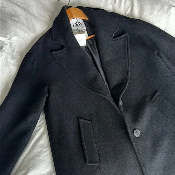 Zara Black Trench Coat - Picture 6 of 8